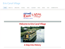 Tablet Screenshot of eriecanalvillage.com